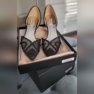 Badgley Mischka Black Mesh Women's Shoes